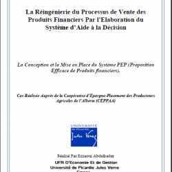 La Réingénierie du Processus de Vente des Produits Financiers Par l'Elaboration du Système d’Aide à la Décision